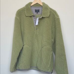 Todd Snyder Limeade Green Sherpa/Fleece Sweater